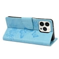 thumbnail image 4 of Feishell Wallet Case for iPhone 14 Pro,Retro PU Leather Butterfly Embossed Pattern Full Protection Anti-Scratch Shockproof Magnetic Clasp Flip Holder Card Slots & Cash Pocket Phone Cover,Blue, 4 of 6