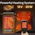 thumbnail image 3 of SPECSTAR Heated Stadium Seats with Back Support and Cushion, Bleacher Chairs with 12V 20W PD Fast Charging Type C Port, 3 Levels of Heat, NTC Overheat Protection System, 3 of 7