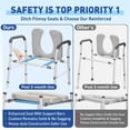 thumbnail image 3 of Asiento de inodoro elevado Tocebe con asas, capacidad de 500 kg, 3 of 9