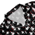 thumbnail image 6 of Huowey Christmas Family Silk Pajamas Matching Sets Long Sleeve Button Down Cute Tree Print Loungewear Lightweight Soft Comfortable Holiday Sleepwear For Dad,Black,Xxxl, 6 of 7