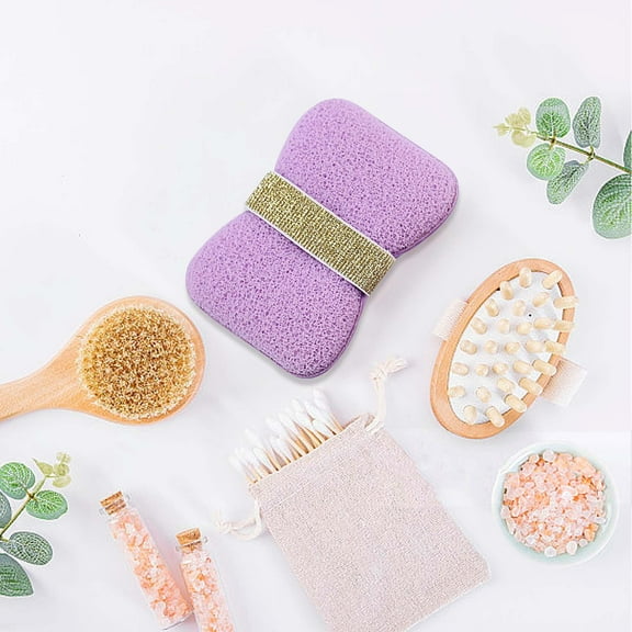 Bath Sponges for Shower,Expands in Water,Clean Body, Back & Arms,Ideal for Travel,Creating Lots of Foam,No More Dropping Slippery Bars