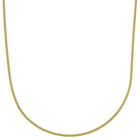 Sterling Essentials 14k Gold over Silver Snake Chain