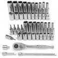 thumbnail image 1 of Master Mechanic 45-Piece SAE Socket Tool Set, 1/4 Inch Drive, Ratchet Wrench Kit, 1 of 8