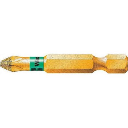 Wera Power Bit,SAE,1/4,Hex,#1,2",S2 Steel 05059530001
