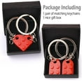 thumbnail image 3 of Matching Couple Heart Keychain for Boyfriend Girlfriend Valentine's Day Gifts Stuff Him Friends Set Compatible with Lego Gift, 3 of 4