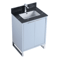 thumbnail image 3 of Fine Fixtures Opulence Collection 24 in. W x 18 in. D x 33 in. H Bathroom Vanity in Pastel Blue with Black Marble Sintered Stone Sink - Chrome hardware, 3 of 9