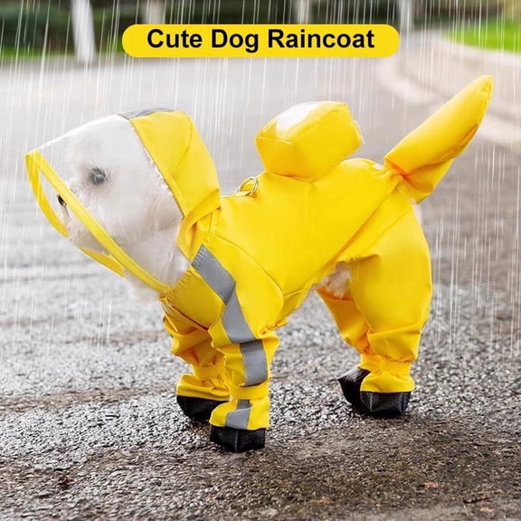 Frog Green Waterproof Pet Raincoat & Boots Set, Reflective Jacket with Backpack, Non Slip Rainwear for Small Medium Dogs