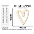 thumbnail image 2 of Unfinished Wood Heart Outline Shape | DIY Craft Cutout 24" / 3/4", 2 of 3