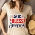thumbnail image 4 of God Bless America T-Shirt – Patriotic Red White Blue Graphic Tee, Light Pink, Size 2XL, 4 of 6