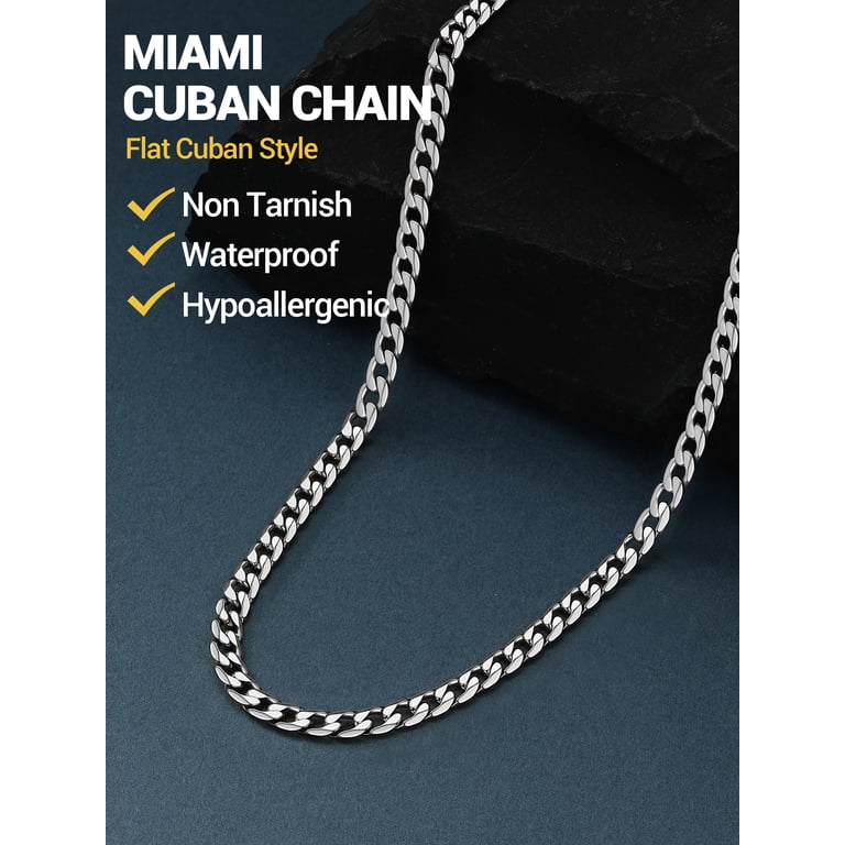 Prosteel Men's Stainless Steel Cuban Link Chain Necklace photo 5