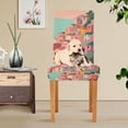 thumbnail image 4 of Yayeee 2 Pack Dining Chair Covers Stretch Parson Chairs Slipcovers Seat Protector, Cityscape Painting, 4 of 6