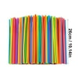 thumbnail image 4 of QHUDLV 100x Straws Flexible Bendy Reusable Drinking Straw Birthday Party Colourful, 4 of 9