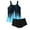 Blue-07, variant on STETMN Womens Two Piece Tankini Swimsuits V Neck Tankini Top with Bottom Bathing Suit