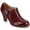 Lizard/Oxblood, variant on Womens Sanzi Comfort Insole Inside Zip Block Heel Booties, Widths Available