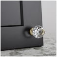 thumbnail image 4 of Rose Gold - Transparent Faceted Knob - 30mm dia, Brass bass 20mm dia,, Rose Gold, 4 of 4