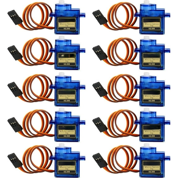 10Pcs SG90 9g Micro Servos for RC Robot Helicopter Airplane Controls Car Boat