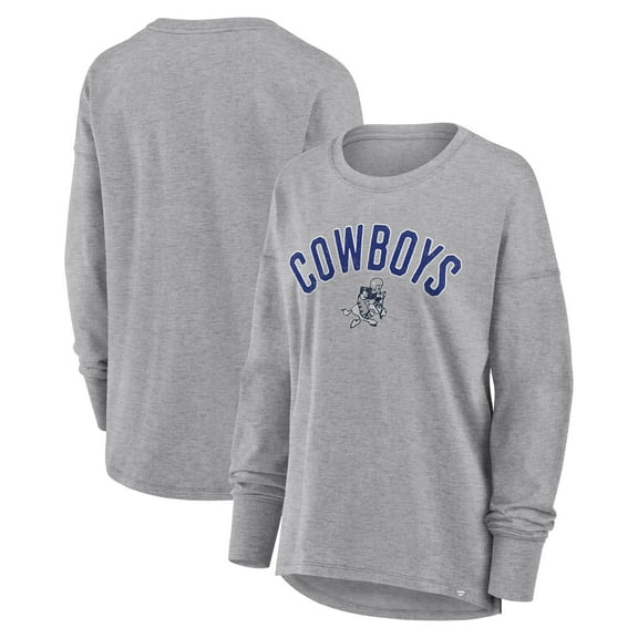 Women's Fanatics Heather Gray Dallas Cowboys Hometown Legacy Long Sleeve T-Shirt