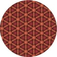 thumbnail image 1 of Ahgly Company Machine Washable Indoor Round Transitional Grapefruit Red Area Rugs, 4' Round, 1 of 7