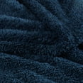 thumbnail image 5 of Exclusivo Mezcla Fuzzy Fleece Throw Blanket for Couch Sofa, Lightweight Fluffy Solid Velvet Blanket, 50x60 Inches, Navy Blue, 5 of 9