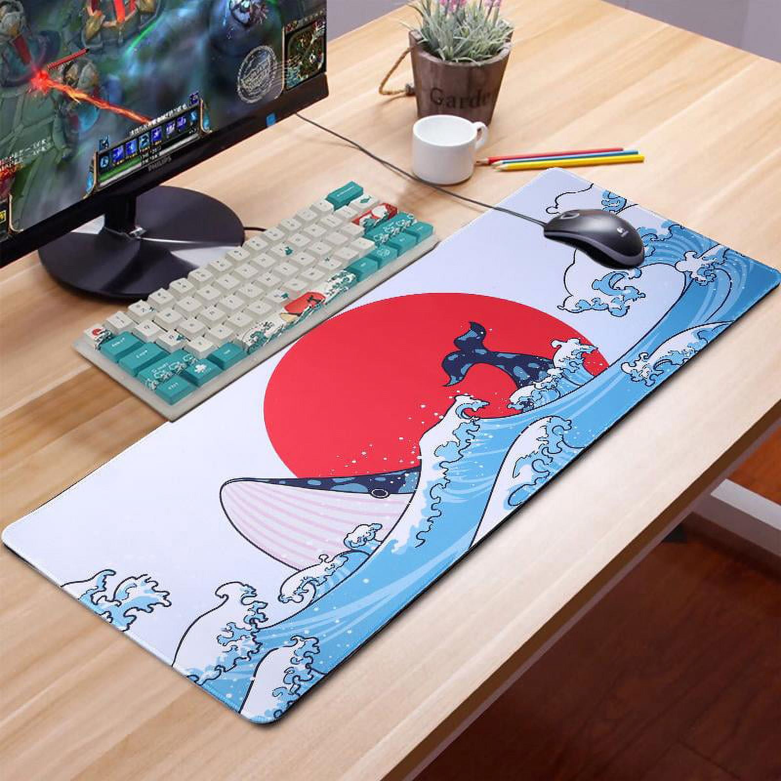 BQBQERT Large Gaming Mouse Pad Computer Keyboard Coral Sea Mouse Mat Desk Mousepad For PC Desk