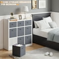 thumbnail image 5 of EnHomee 9 Cube Storage Organizer Cubby Storage 9 Cube bookshelf With Bins For Bedroom Livingroom White Cubby Storage for Home, White Finish, 5 of 9