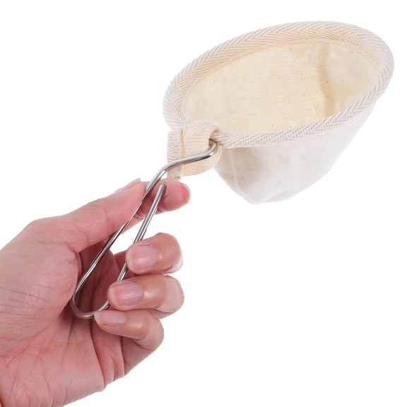 Dayesque 4-Pack Reusable Mesh Coffee Strainer Bags with Handles, Cheesecloth Nut Filter Bags for Coffee, Juices, Honey, Oil
