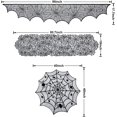 thumbnail image 4 of 3 Pcs Décoration de Table d'Halloween, Nappe Vintage Toile d'Araignée & Chemin de Table, Décorations d'Intérieur pour Fête d'Halloween, 4 of 6