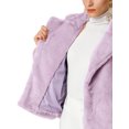 thumbnail image 7 of MODA NOVA Juniors Winter Fashion Loose Faux Fur Coat Crop Jacket Taro Purple L, 7 of 7