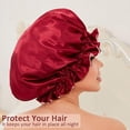 thumbnail image 6 of Satin Bonnet for Natural Hair Bonnets for Black Women Silk Bonnet for Curly Hair Cap for Sleeping Silk Hair Wrap for Sleeping, 6 of 6