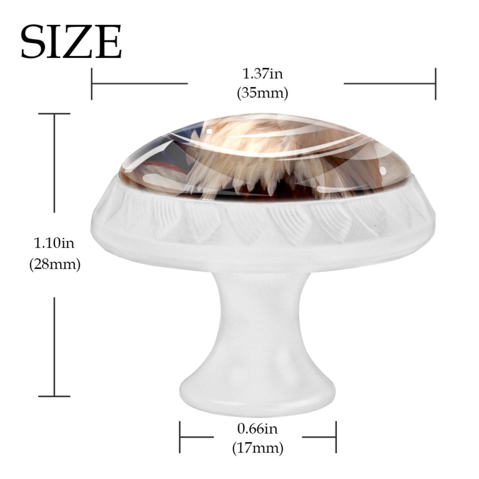 4 Pcs Eagle and American Flag Knobs for Kitchen Cabinet Cupboard Dresser Bookcase Drawer Pulls Handles Round Home Decor