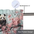 thumbnail image 5 of Cute Panda Valance Rod Pocket Window Curtain for Kitchen Cartoon Panda Cherry blossoms Animal Theme Window Treatment for Living Room Bedroom Bathroom 54 by 18 in, 1 Panel, 5 of 6