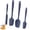 Midnight Blue, variant on U-Taste 480°F High Heat Resistant Silicone Spatula Set of 4, BPA-Free Food Grade Kitchen Cooking Baking Mixing One Piece Seamless Flexible Rubber Scraper for Nonstick Cookware (Black)