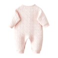 thumbnail image 5 of Busydd Cotton Newborn Rompers 0-6 Months Casual Cozy Long Sleeve Infant Romper Fashion Cute Side Tie Jumpsuit, 5 of 8