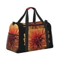 thumbnail image 2 of Disketp Orange Dalia Bolsa de Viaje Tipo Duffle, Bolso de Mano para Fin de Semana para Mujer, Bolsa de Gimnasio Ligera para Hombre, Esencial para Viajes, 2 of 6