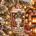 Personalized Coffee Gnome Wooden Christmas Ornament - Walmart.com