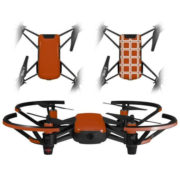 Skin Decal Wrap 2 Pack for DJI Ryze Tello Drone Solids Collection Burnt Orange DRONE NOT INCLUDED