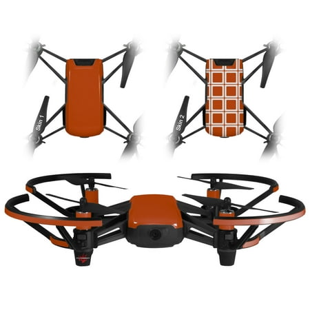 Skin Decal Wrap 2 Pack for DJI Ryze Tello Drone Solids Collection Burnt Orange DRONE NOT INCLUDED
