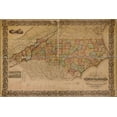 thumbnail image 1 of 24"x36" Gallery Poster, map of north carolina 1857, 1 of 1