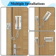 thumbnail image 5 of 2 Pack Door Chain Lock, Premium Chain Door Lock, Thickened Door Lock Chain with 12 Screws, Stainless Steel Chain Locks for Inside Door Silver - 2 Pack, 5 of 5
