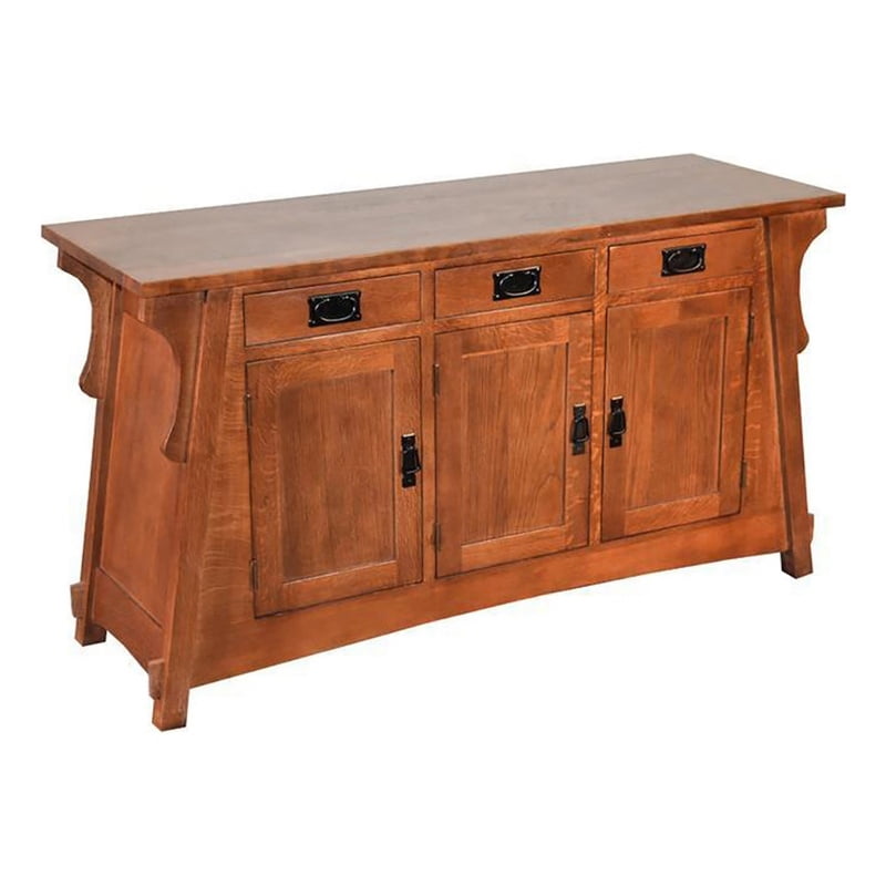 Crafters and Weavers Arts and Crafts Wood Console in Cherry