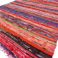 thumbnail image 1 of Aakriti Handmade Rag Rug, Chindi Rug, Multicolored, Indian Rug, Recycled Rug, Boho Style, Decorative Rug ( 5x3 ft) (Red), 1 of 5
