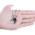 thumbnail image 5 of 2pcs Stainless Steel Yin Yang Pendant Necklace for Men Women Puzzle Couples Necklace, 22 inches, 5 of 5