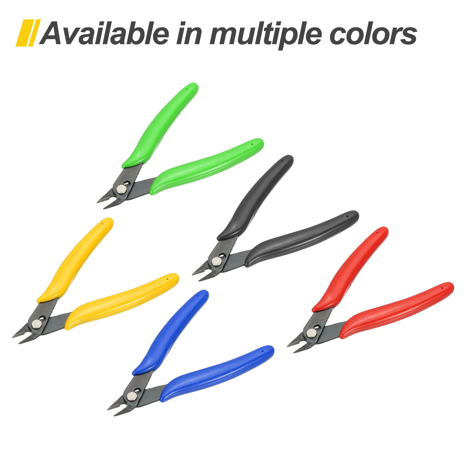 5-Inch Mini Flush & Diagonal Wire Cutter Set – Spring-Loaded Pliers For Jewelry Making, Electronics & Crafting (High Carbon Steel)