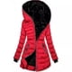 thumbnail image 5 of Abrigo de algodón de invierno para mujer, cálido con capucha y terciopelo, abrigo de algodón, abrigo largo, abrigo de algodón negro, 5 of 6