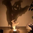 thumbnail image 5 of Beautynvta Halloween Candle Holder, Spooky Wooden Ghost Tealight Candle Holders with Shadow Scary Candle Stands Table Decor, Halloween Decorations, 5 of 5