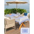 thumbnail image 5 of Outdoor Tablecloth with Umbrella Hole for Patio/Picnic/Party/Camping, Purple Ocean Starfish Waterproof Table Cloth Rectangle Table Cover Washable, Modern Minimalist Marine Life (54"x 80"), 5 of 9