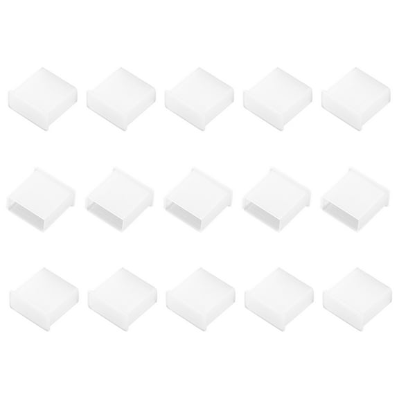 15 Pcs Durable White USB Port Covers Plugs for USB 2.0 Type a Male Port on Computer Laptop Notebook, Anti-Dust Plastic USB Port Caps Protector