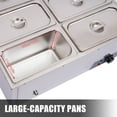 thumbnail image 6 of Miumaeov Food Warmer Heat Food Countertop 6-Pan Warmer Steamer For Catering Cafeterias, 6 of 10