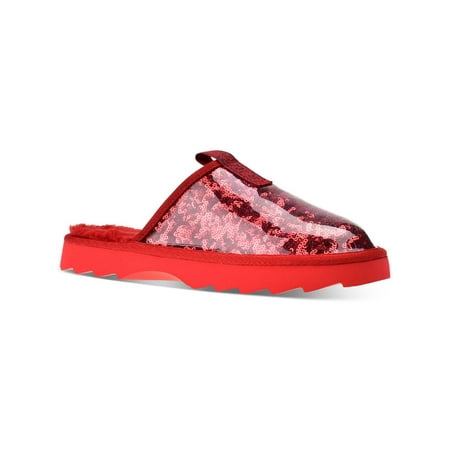 

Wild Pair Womens Portiaa Faux Fur Slip On Slide Slippers