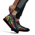 thumbnail image 4 of Autism Acceptance Tie Dye High Top Canvas Shoes Sneakers Black Size 13, 4 of 7